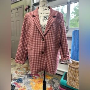 Sundance Pink Plaid Women's Blazer